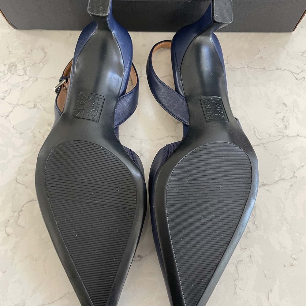 Naturalizer Womens 7 Dalary Pumps Midnight Navy NEW IN BOX ($169+) Sold Out Colo - Picture 5 of 11